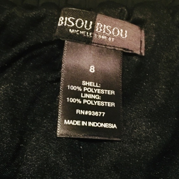 New Long Black Pleated Split Skirt 8 Medium - Picture 3 of 4